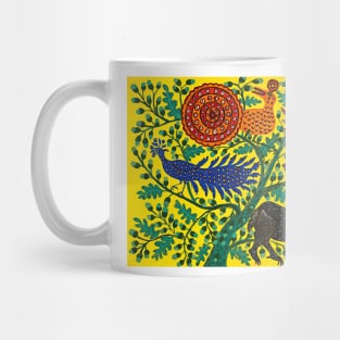 Maria Prymachenko, Guests at the Lion, 1963, Famous Ukrainian Artist, Ukrainian Folk Art Mug